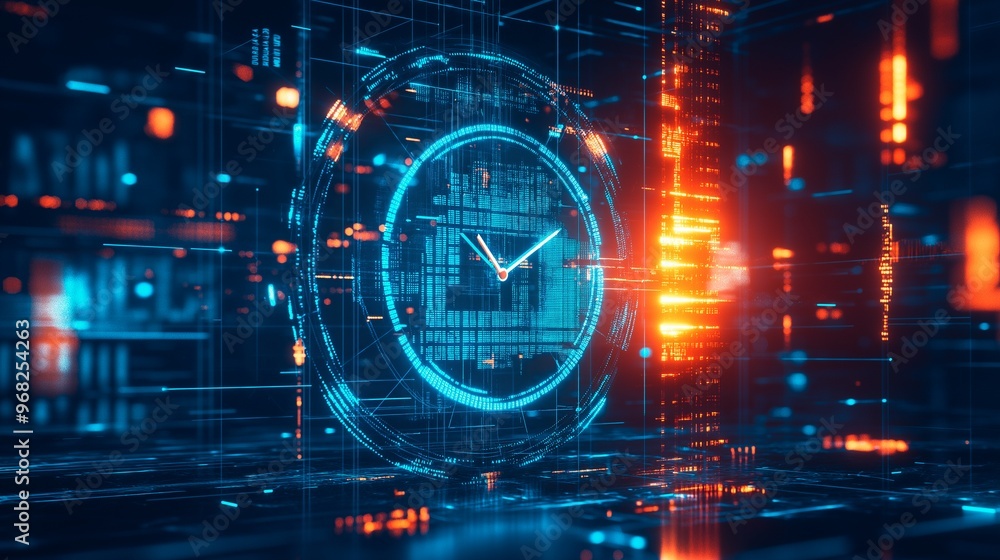 digital composite of abstract digital technology background with glowing dots digital composite of abstract digital technology background with glowing dots