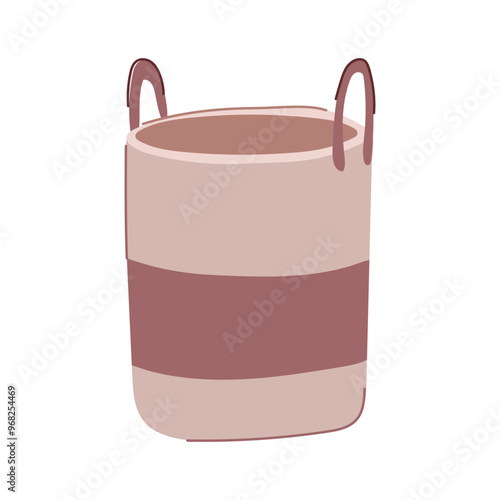 woven wicker laundry basket cartoon. natural rattan, stylish ecofriendly, lightweight portable woven wicker laundry basket sign. isolated symbol vector illustration