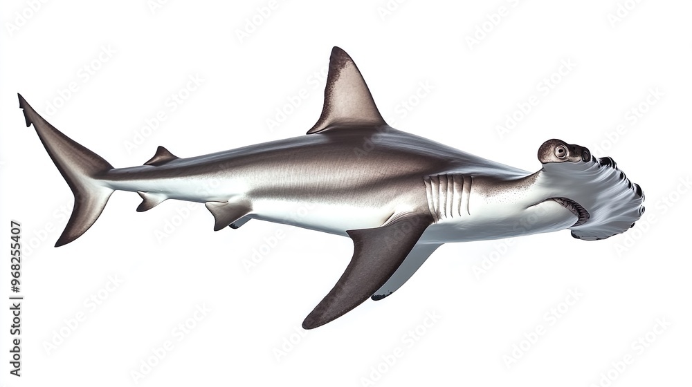 Obraz premium A large shark is swimming in the ocean