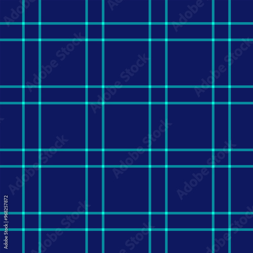 Easter fabric background pattern, mature texture vector seamless. Brazil check tartan textile plaid in blue and cyan colors.
