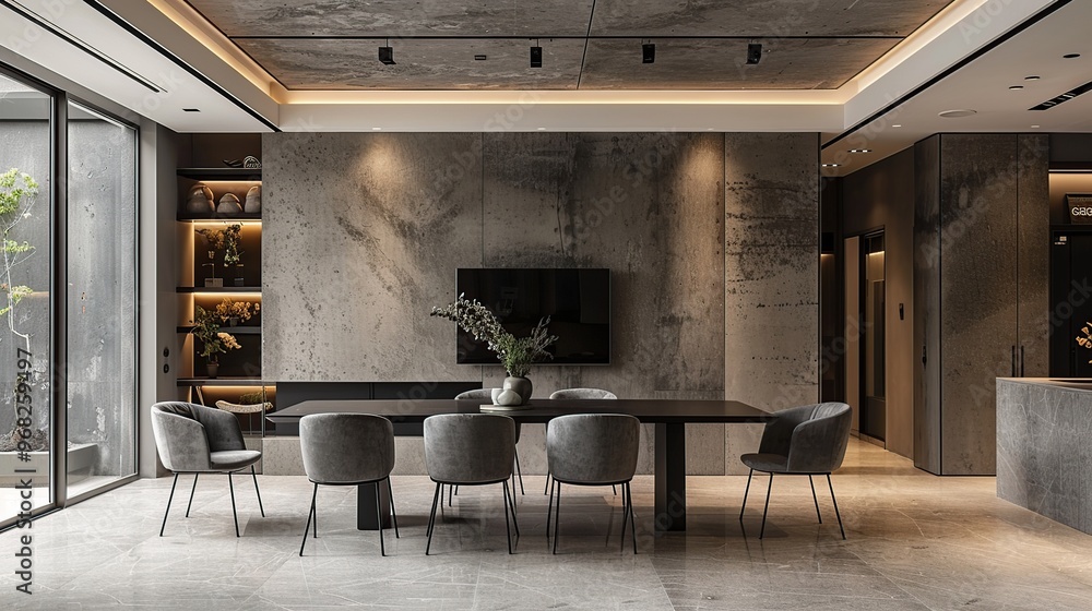 Modern Interior Design with Concrete Walls Modern Interior Design with Concrete Walls