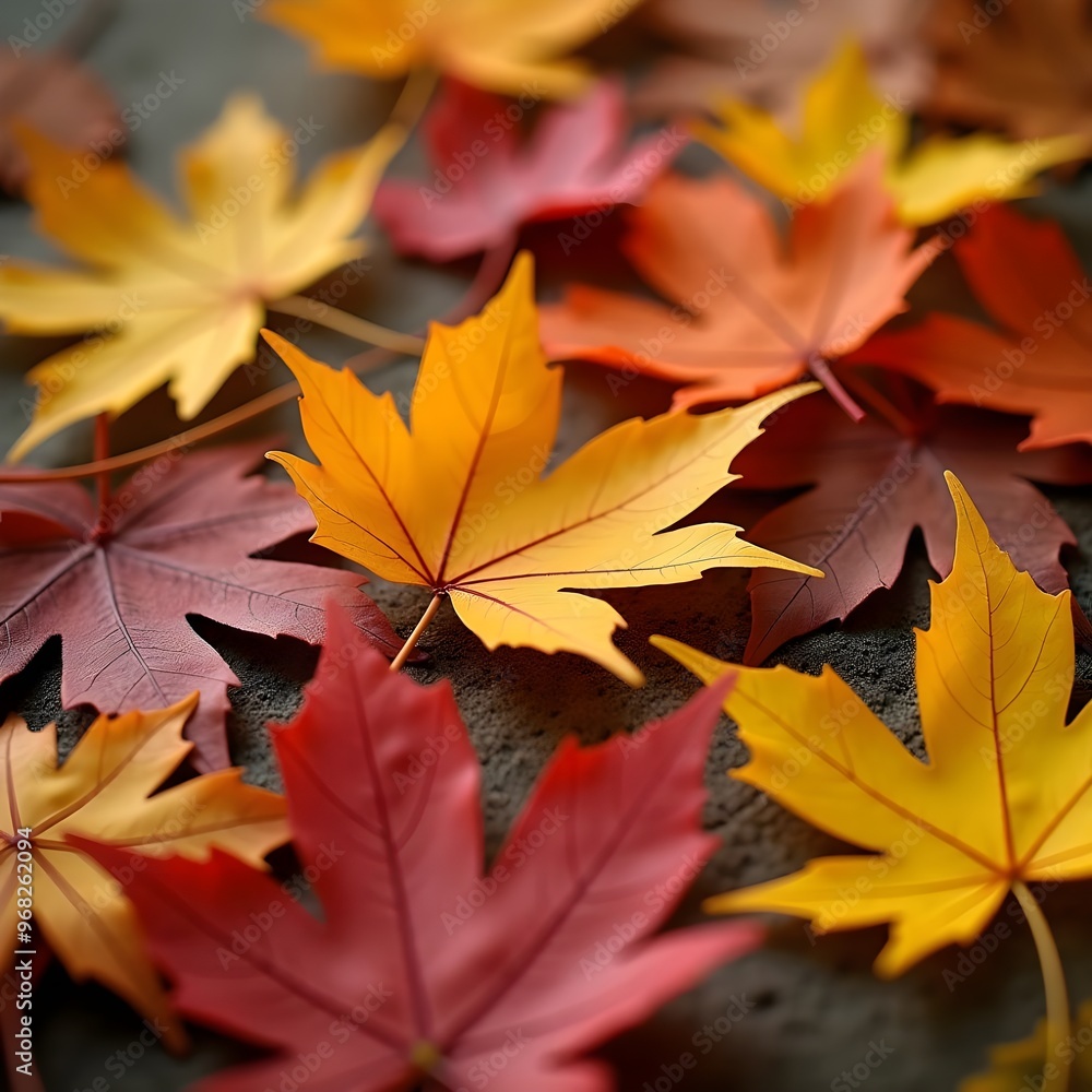 Colorful autumn leaves blanket the ground in a serene forest, capturing the essence of fall. Colorful autumn leaves blanket the ground in a serene forest, capturing the essence of fall.
