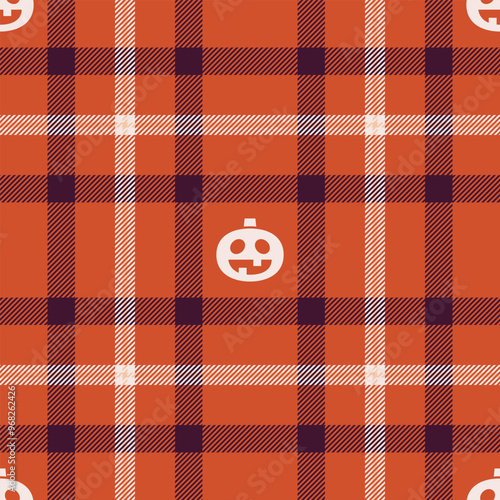 Halloween seamless background with pumpkin for textile fabric design, wrapping paper, website wallpapers, textiles, wallpaper and apparel.