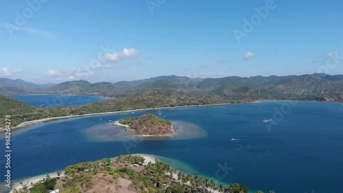 View from Island Gili Asahan to Gili Goleng, Lombok, Indonesia, Southeast Asia.
Aerial view from Island Gili Asahan to Gili Goleng and the east coast of Lombok, Indonesia. photo