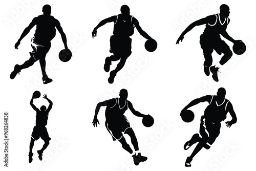 Basketball player silhouette vector
