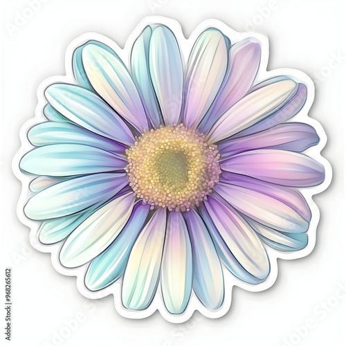 Vibrant Daisy Flower in Pastel Hues Blooming in Nature