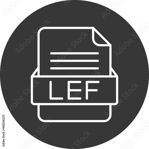 LEF File Format Vector Icon Design