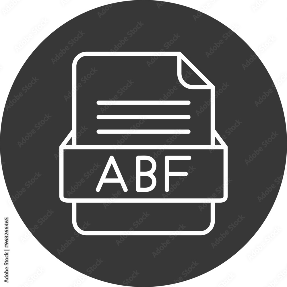 ABF File Format Vector Icon Design ABF File Format Vector Icon Design