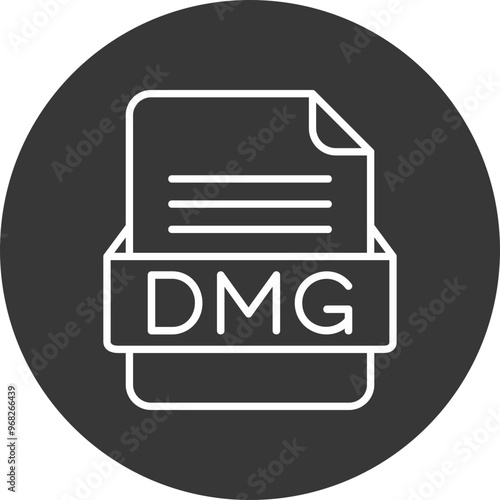 DMG File Format Vector Icon Design