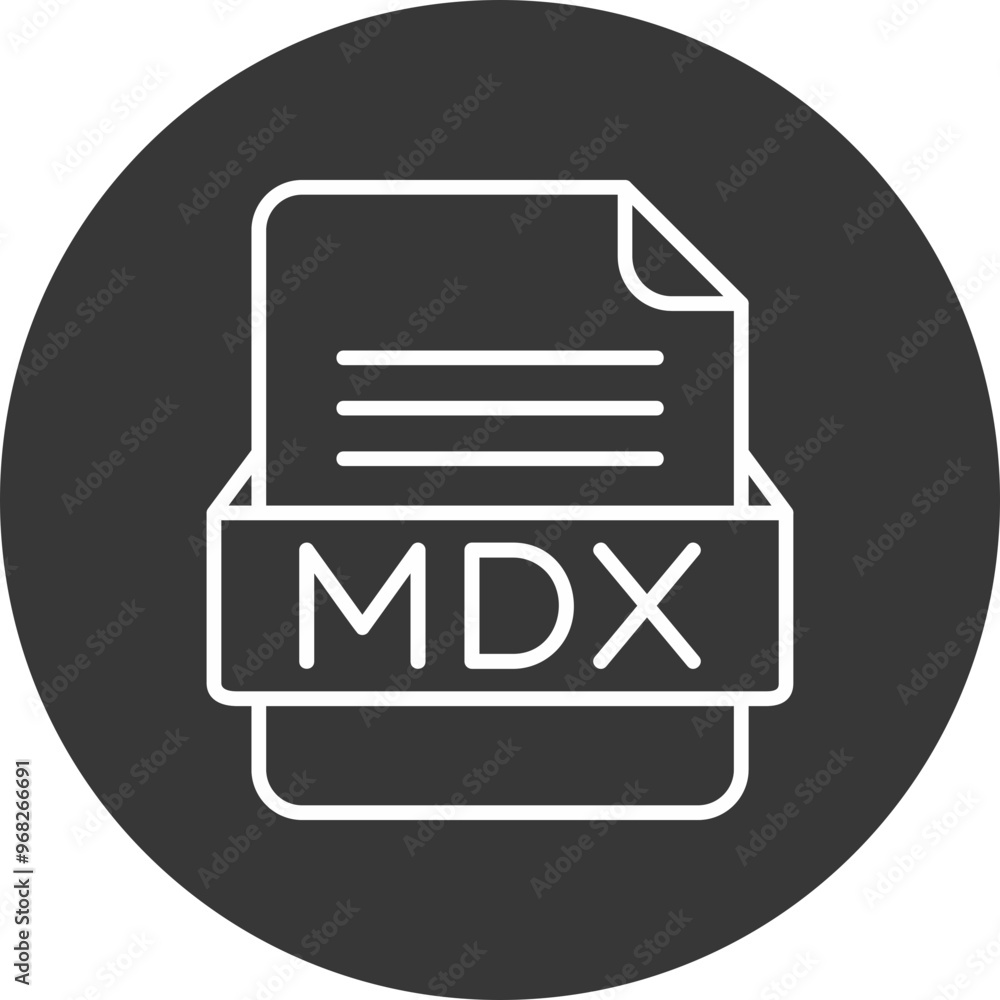 MDX File Format Vector Icon Design MDX File Format Vector Icon Design