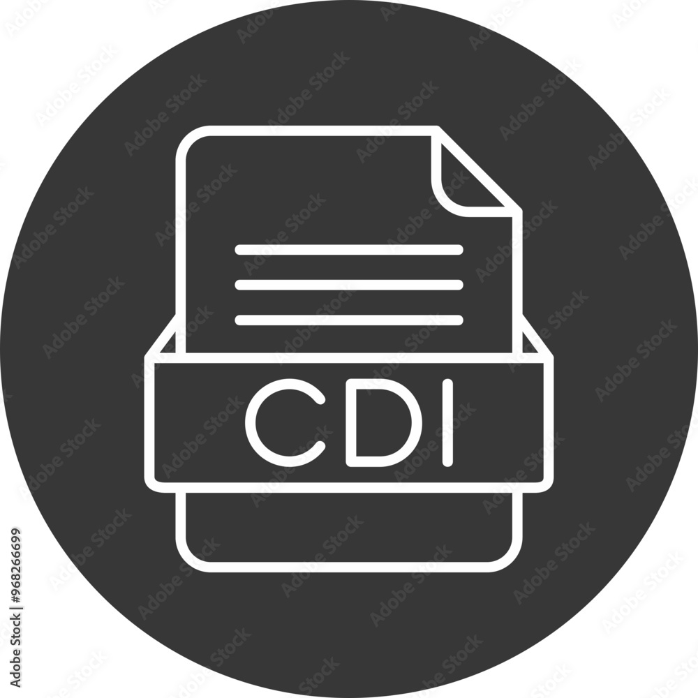CDI File Format Vector Icon Design CDI File Format Vector Icon Design