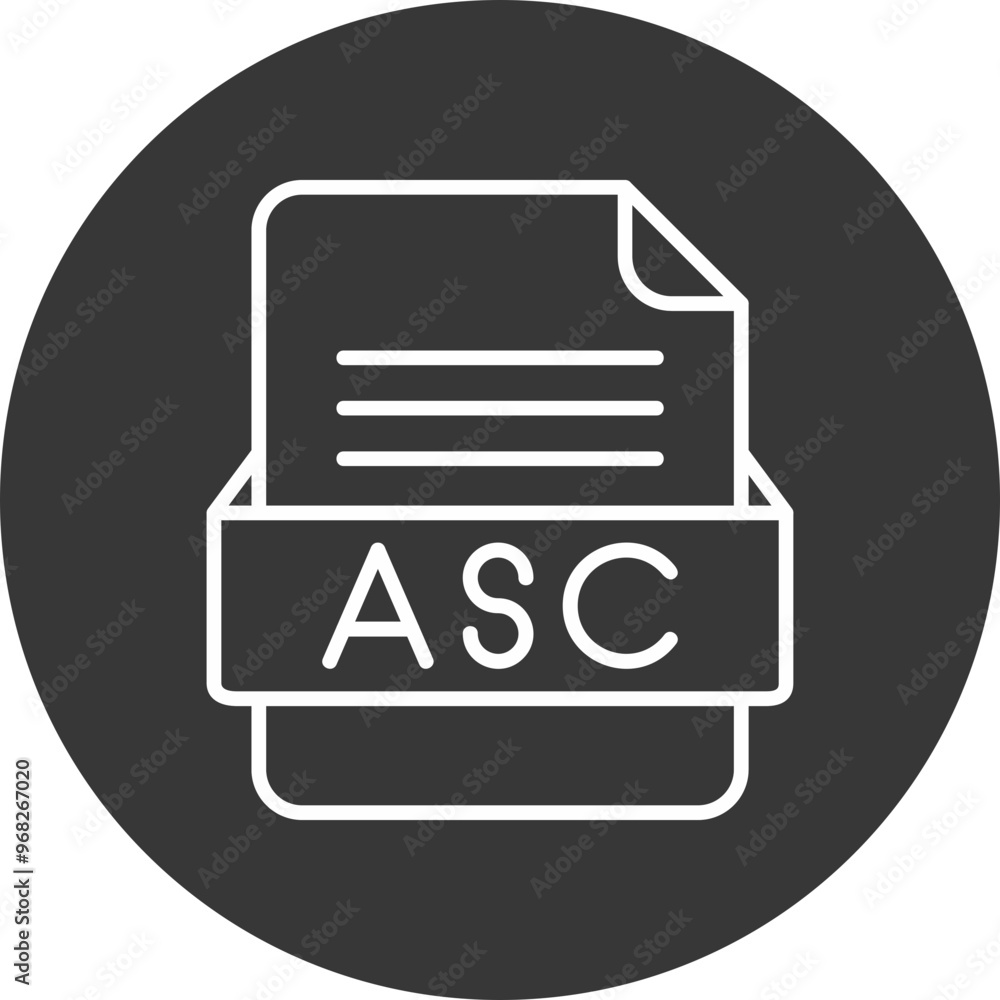 ASC File Format Vector Icon Design ASC File Format Vector Icon Design
