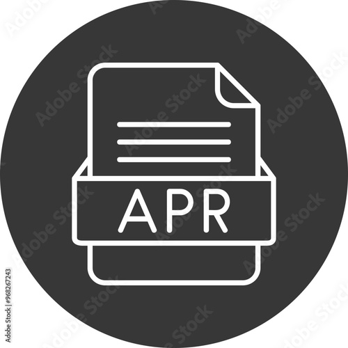 APR File Format Vector Icon Design
