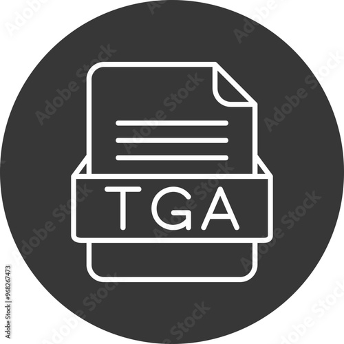 TGA File Format Vector Icon Design photo