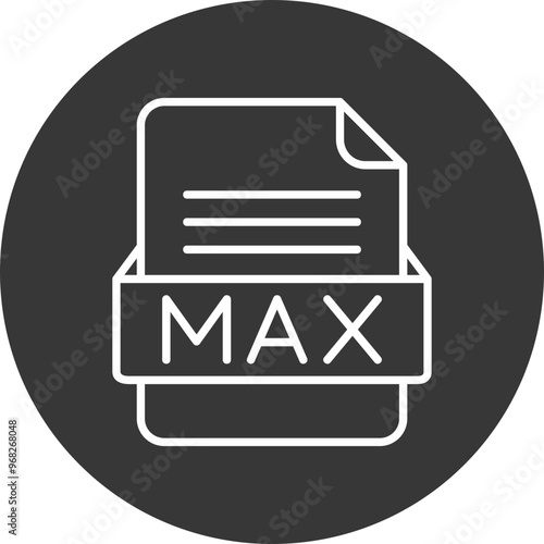 MAX File Format Vector Icon Design