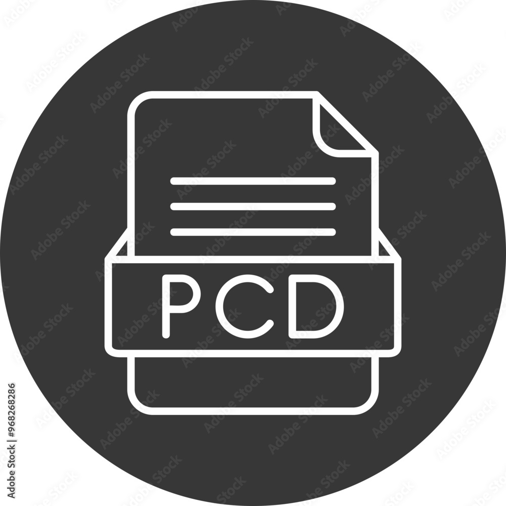 PCD File Format Vector Icon Design PCD File Format Vector Icon Design