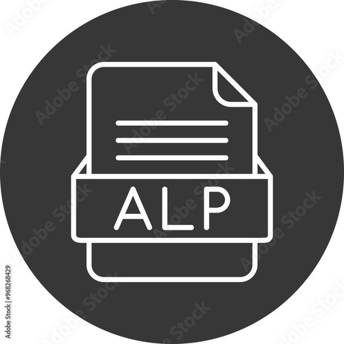 ALP File Format Vector Icon Design