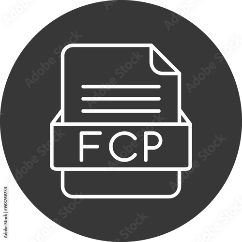 FCP File Format Vector Icon Design photo