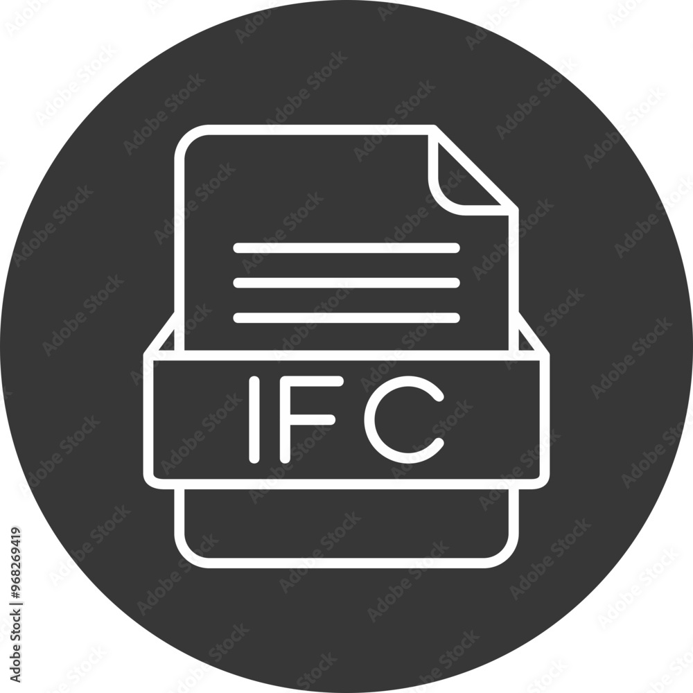 IFC File Format Vector Icon Design IFC File Format Vector Icon Design