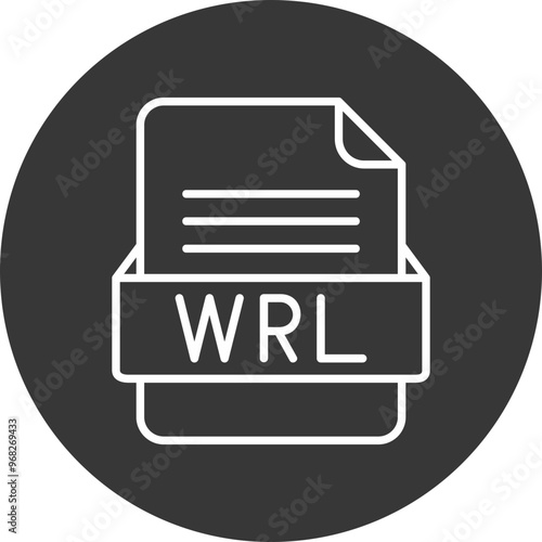 WRL File Format Vector Icon Design