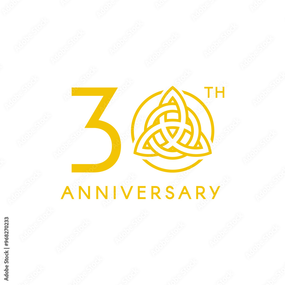 30th anniversary logo trinity circle line vector 30th anniversary logo trinity circle line vector