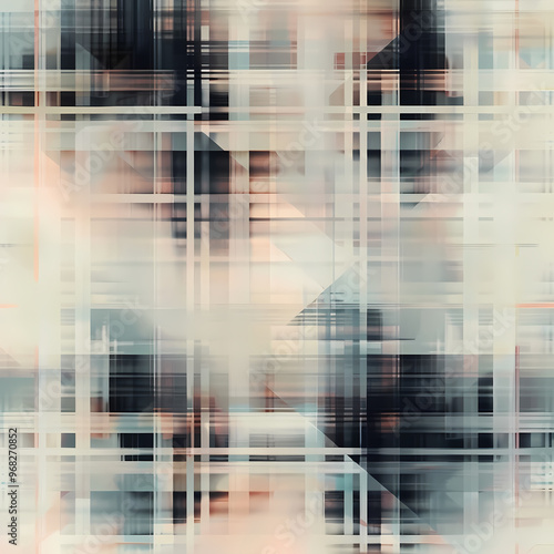 Wallpaper Mural Abstract geometric pattern with soft colors and layered lines, creating a harmonious and modern visual effect. Torontodigital.ca