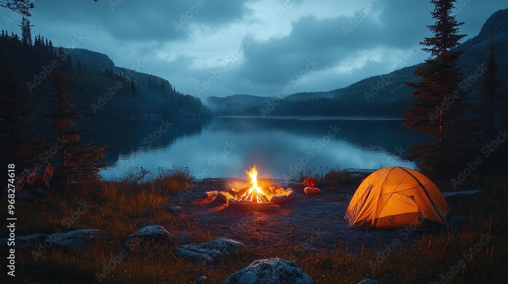 Campfire by the Lake Campfire by the Lake