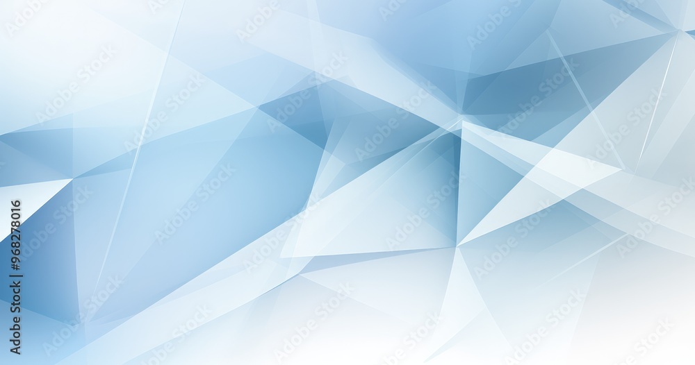 Fototapeta premium A soft blue abstract background featuring geometric shapes and gradients, ideal for digital design and presentations.