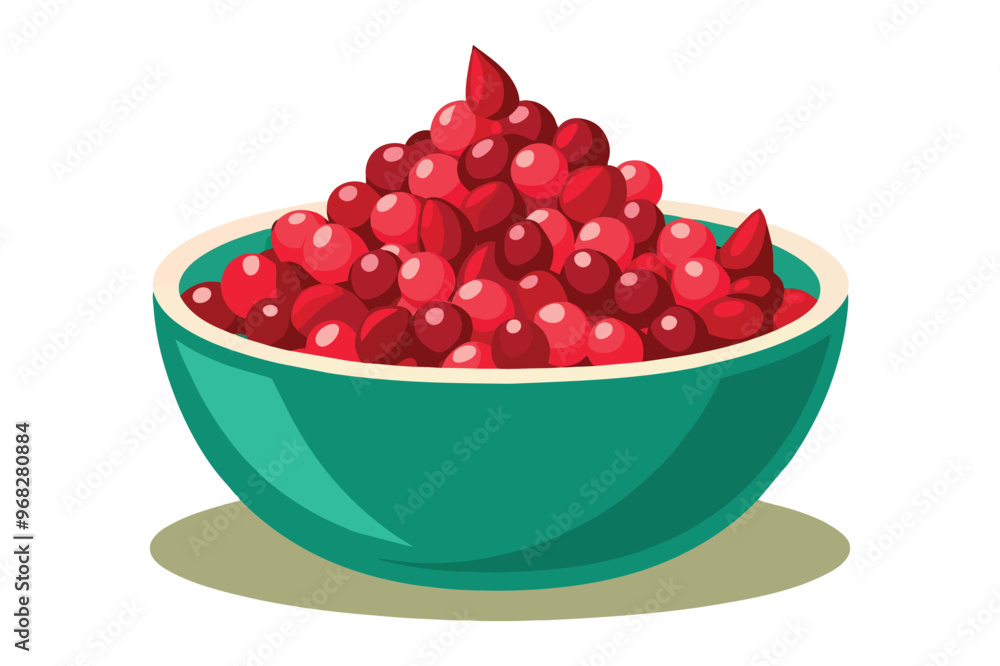 A vector drawing clipart illustration of cranberry fruit A vector drawing clipart illustration of cranberry fruit