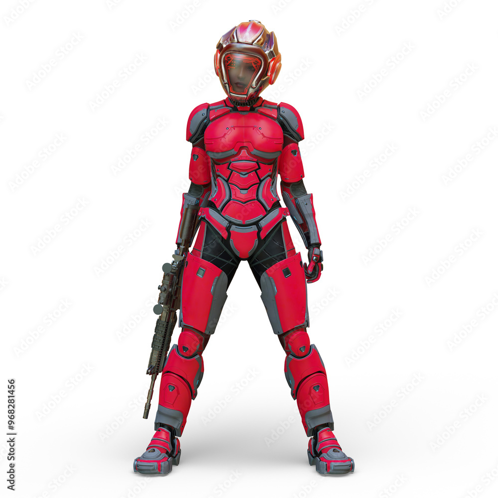 サイバー戦士 3DCGレンダリング サイバー戦士 3DCGレンダリング