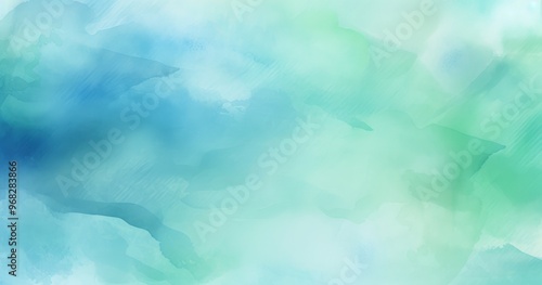 A soft, abstract watercolor background featuring shades of blue and green, ideal for creative projects.