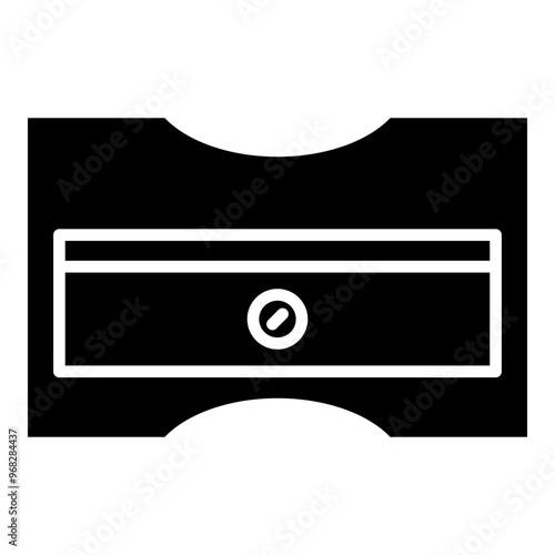 Pencil sharpener glyph solid icon