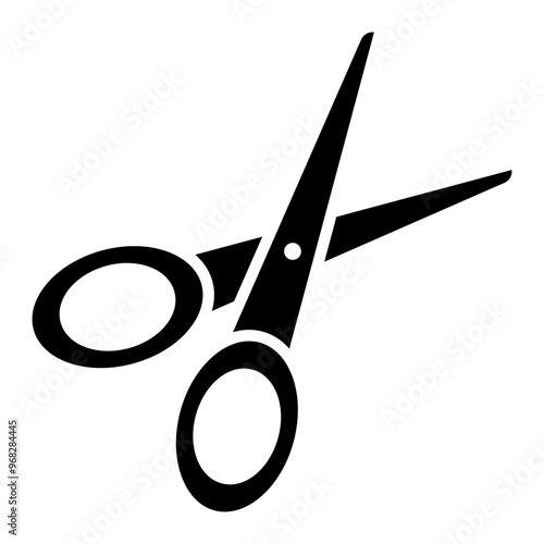 A pair of scissors glyph solid icon