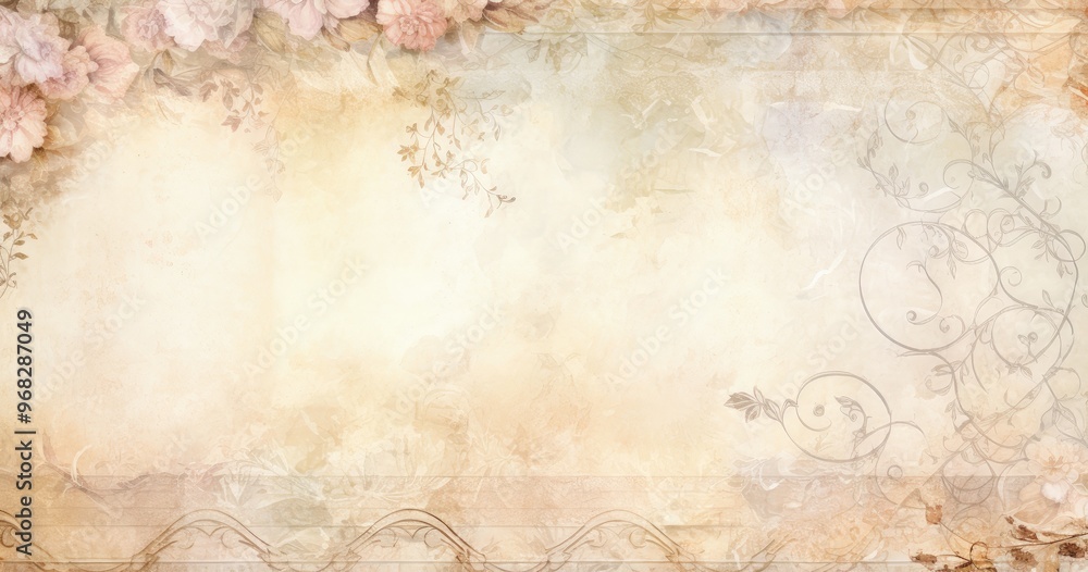 A soft, floral-themed background with a faded pastel palette, ideal for invitations or greeting cards. A soft, floral-themed background with a faded pastel palette, ideal for invitations or greeting cards.