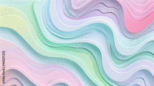 A soft, flowing abstract design featuring pastel colors and smooth curves, ideal for backgrounds or artistic projects.