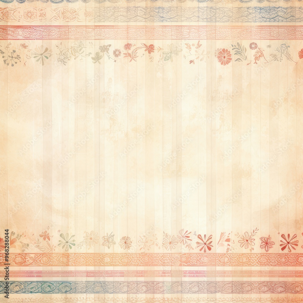 A soft, textured background with floral borders, suitable for invitations or stationery. A soft, textured background with floral borders, suitable for invitations or stationery.