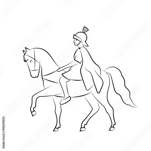 Wallpaper Mural St Martin of Tours coloring page for Martinstag, black line vector illustration Torontodigital.ca