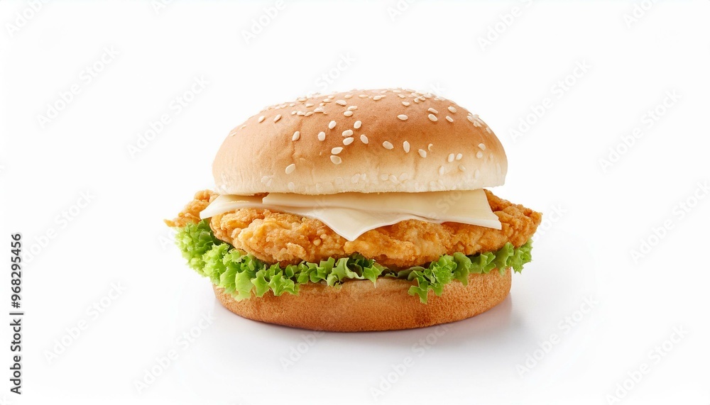 chicken burger white background chicken burger white background