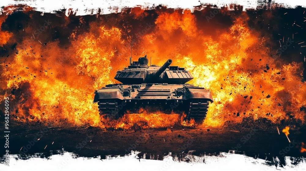 Onslaught of Fire
A formidable tank charges forward as flames and debris engulf its path. The explosive energy and dynamic movement capture the chaos and power of the battlefield, symbolizing relentle Onslaught of Fire
A formidable tank charges forward as flames and debris engulf its path. The explosive energy and dynamic movement capture the chaos and power of the battlefield, symbolizing relentle