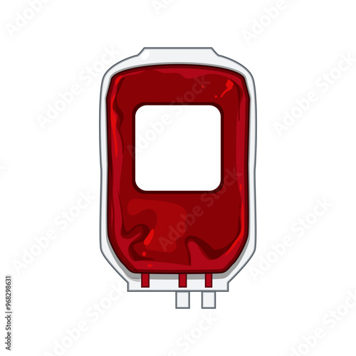 compatibility blood donor bag cartoon. screening safety, needle tubing, anticoagulant volume compatibility blood donor bag sign. isolated symbol vector illustration