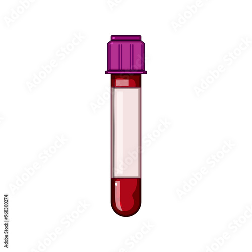 phlebotomy blood test vial cartoon. serum plasma, hematology centrifuge, needle venipuncture phlebotomy blood test vial sign. isolated symbol vector illustration