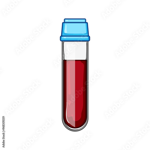 hematology blood test vial cartoon. centrifuge needle, venipuncture specimen, results pathology hematology blood test vial sign. isolated symbol vector illustration