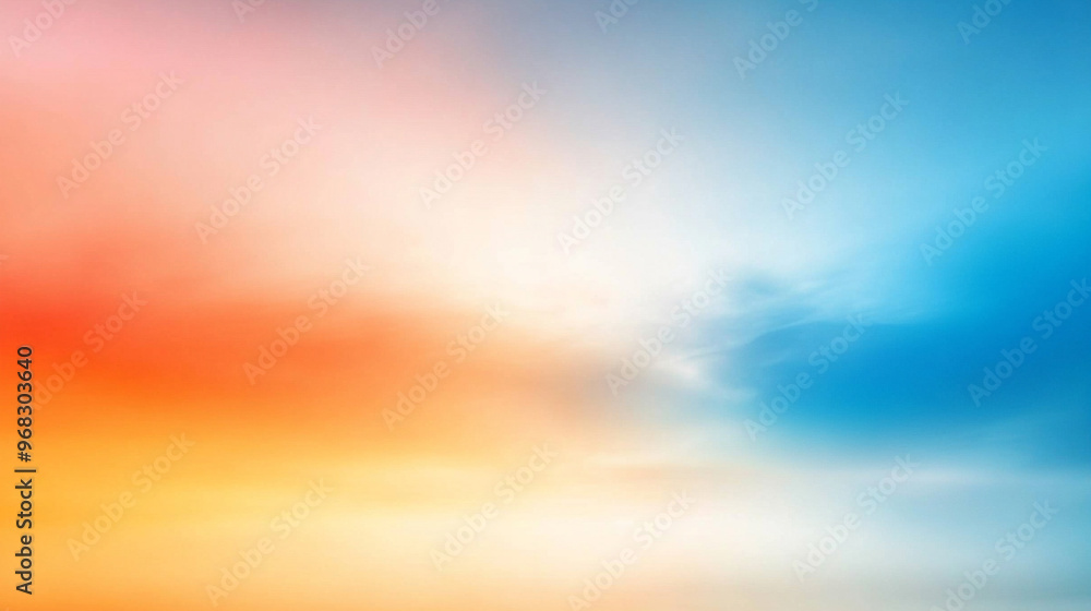 Abstract blur of orange and blue gradient background, evoking a sense of calm and creativity. Ideal for conveying energy, transformation, and artistic inspiration Abstract blur of orange and blue gradient background, evoking a sense of calm and creativity. Ideal for conveying energy, transformation, and artistic inspiration