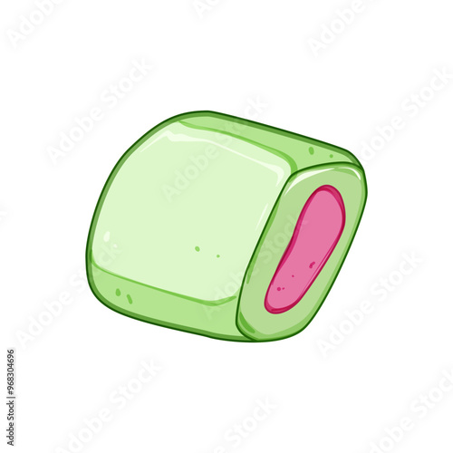 mint chewing gum cartoon. bubble sugarfree, sweet fresh, stick pack mint chewing gum sign. isolated symbol vector illustration