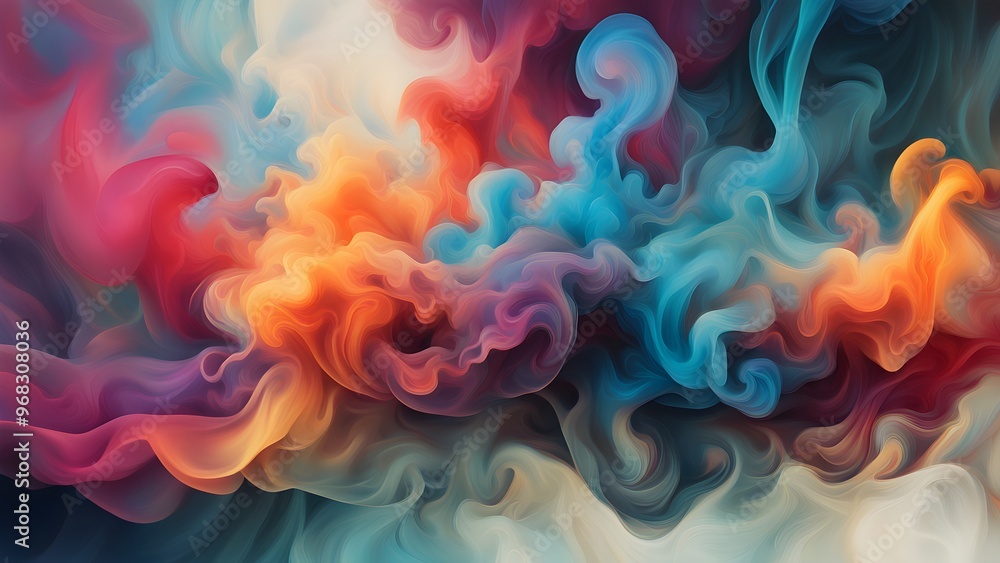 Abstract colorful smoke swirls. Abstract colorful smoke swirls.