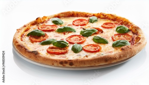 pizza white background