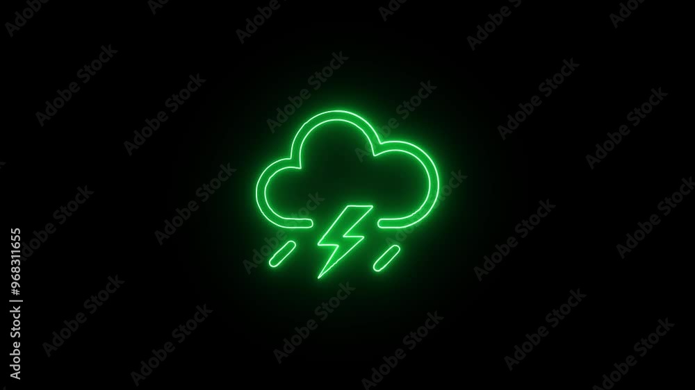 Glowing neon line Cloud icon isolated on black background. HD Video motion graphic animation Glowing neon line Cloud icon isolated on black background. HD Video motion graphic animation