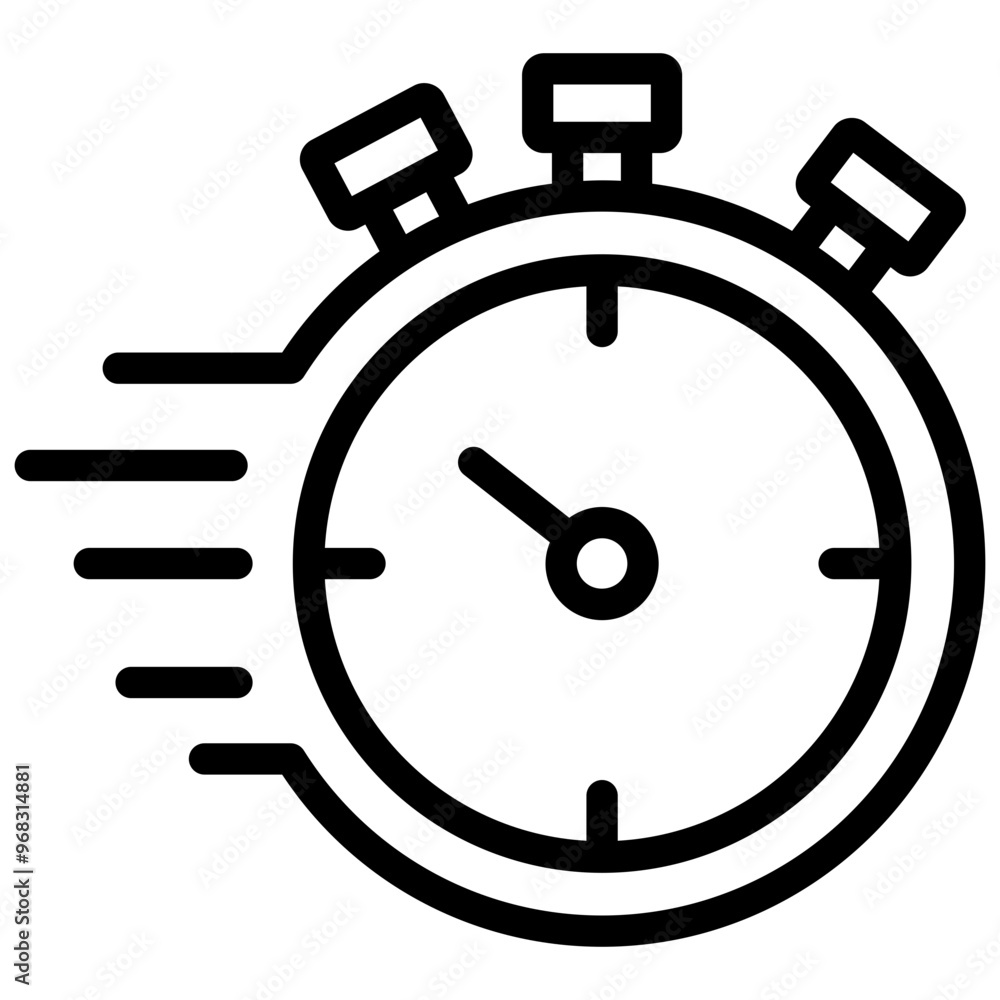 stopwatch rope icon illustration design with outline stopwatch rope icon illustration design with outline