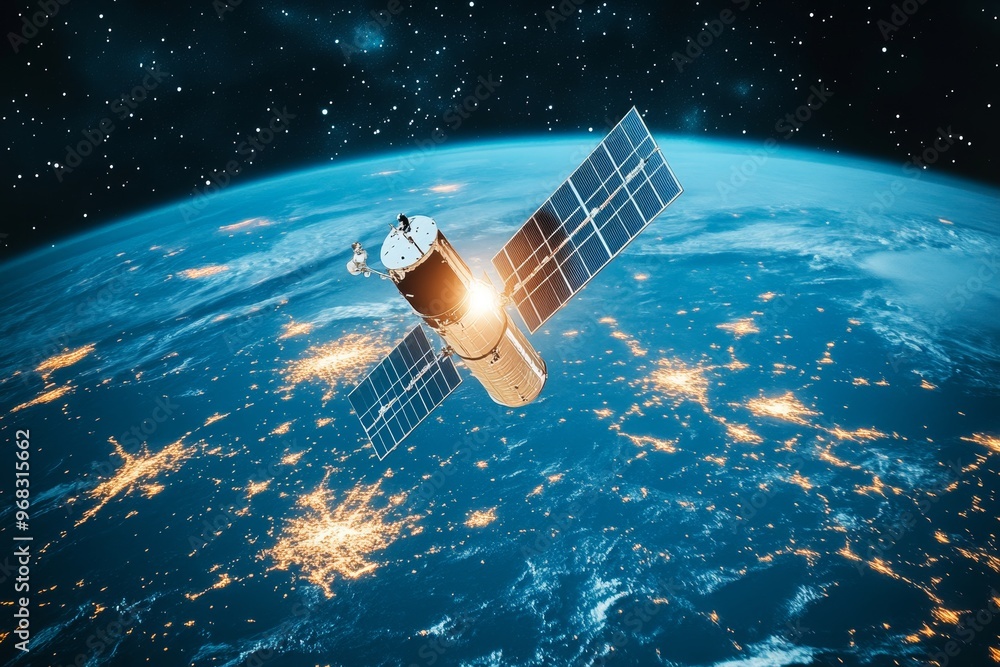 Global internet network enabled by telecommunication satellite for high speed data over europe Global internet network enabled by telecommunication satellite for high speed data over europe