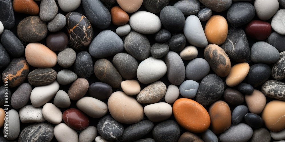 Close-up of smooth stones Close-up of smooth stones